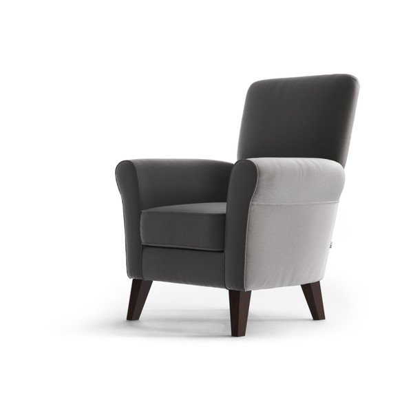 Poltrona in velluto grigio chiaro Balard - My Pop Design