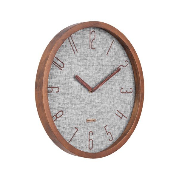 Orologio da parete grigio Tela, ø 35 cm - Karlsson-image-1