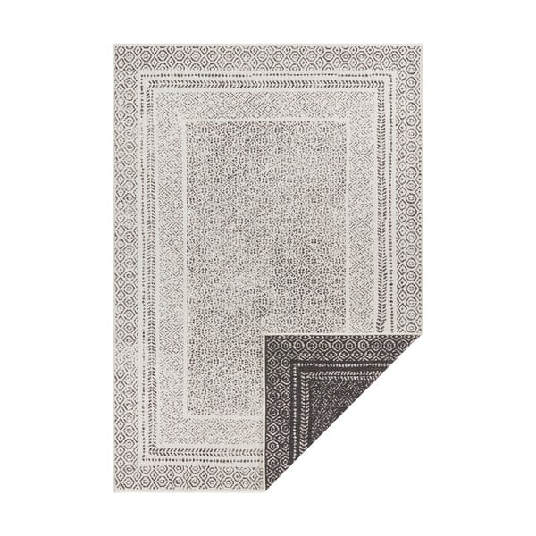 Tappeto da esterno bianco e nero Berlino, 120 x 170 cm - Ragami
