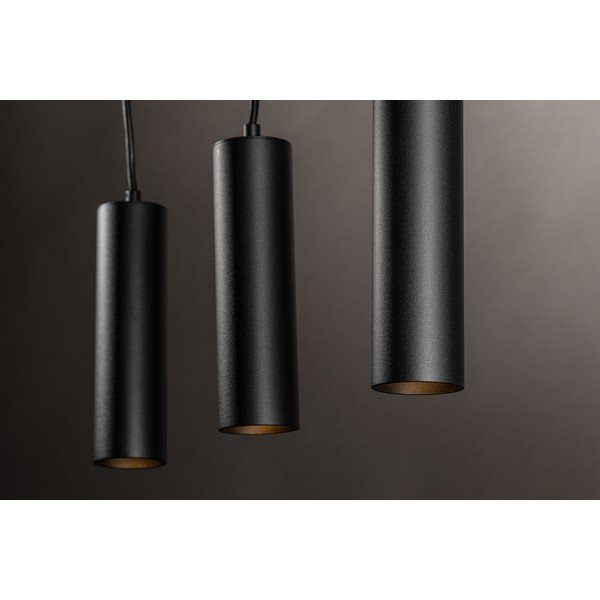 Lampadario nero con paralume in metallo Tresos II - GTV-image-3