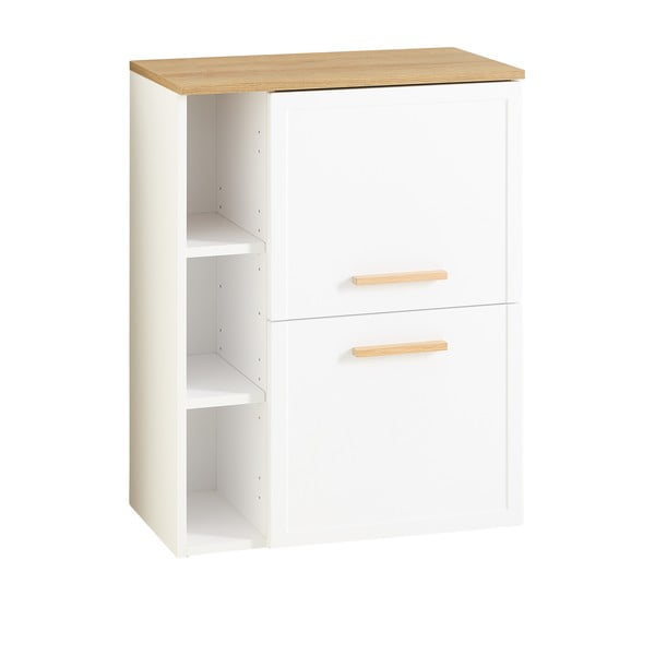 Mobile per bagno bianco basso da appendere 77x60 cm Quickset 383 – Pelipal