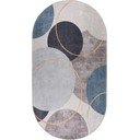 Tappeto lavabile blu-grigio 60x100 cm Oval - Vitaus