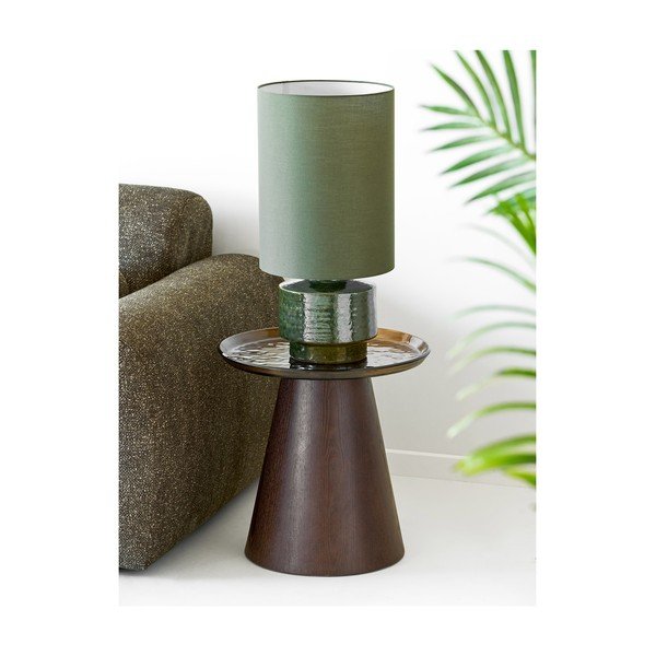 Tavolino rotondo con piano in vetro ø 50 cm Orvieto – House Nordic-image-1