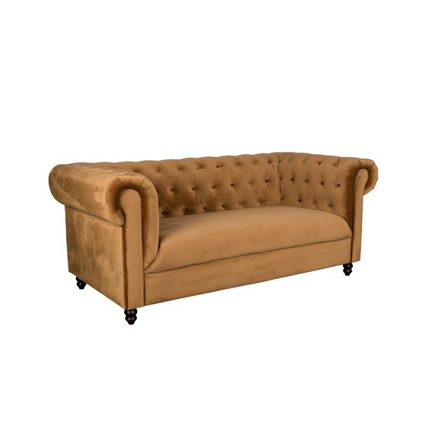 Divano in velluto marrone miele Forest Chester - Dutchbone-image-2