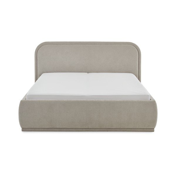Letto matrimoniale imbottito beige rete non inclusa 180x200 cm Soma – Meise Möbel-image-4