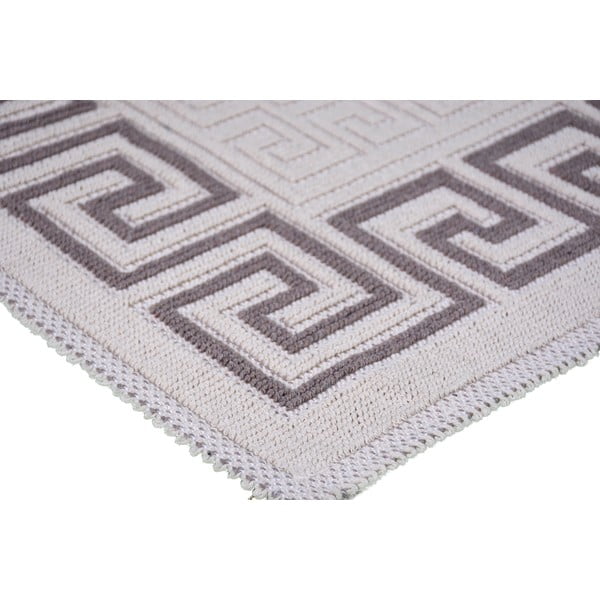 Tappeto in cotone grigio e beige , 80 x 200 cm Versace - Vitaus-image-1