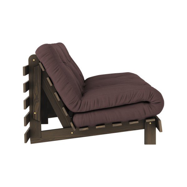 Divano letto marrone scuro 160 cm Roots - Karup Design-image-4