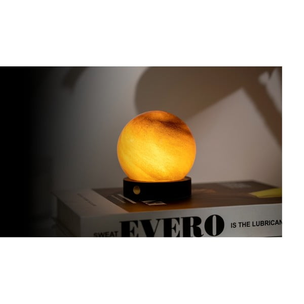 Decorazione luminosa marrone scuro con ricarica USB ø 8 cm Sand Storm – Gingko-image-1