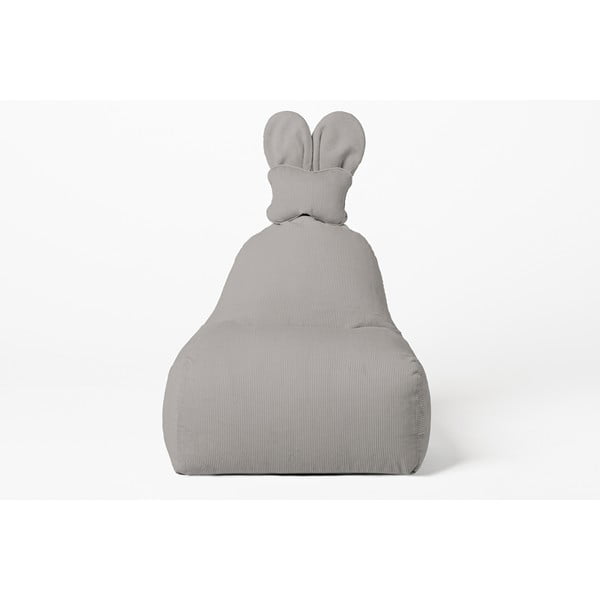 Pouf a sacco per bambini grigio Funny Bunny – The Brooklyn Kids-image-1