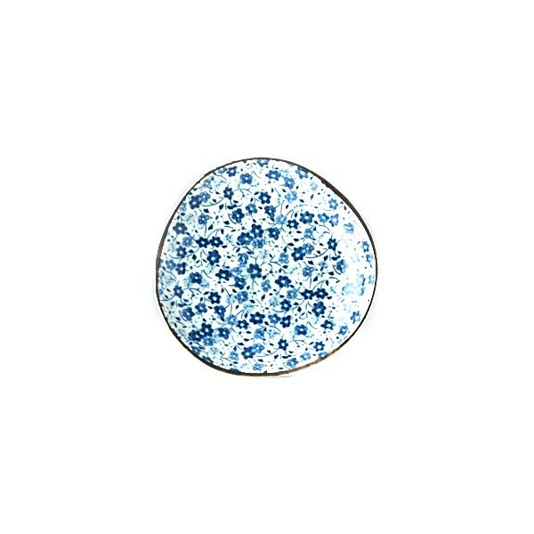 Piatto in ceramica blu e bianca, ø 12 cm Daisy - MIJ