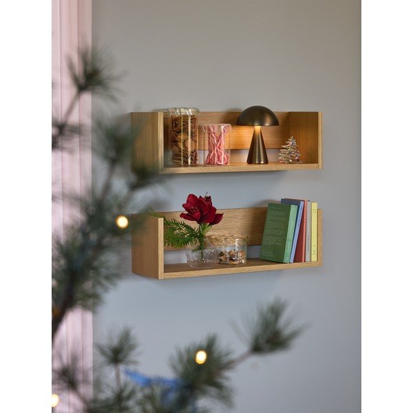 Mensola di colore naturale con effetto rovere 64 cm Gap – Hübsch-image-4
