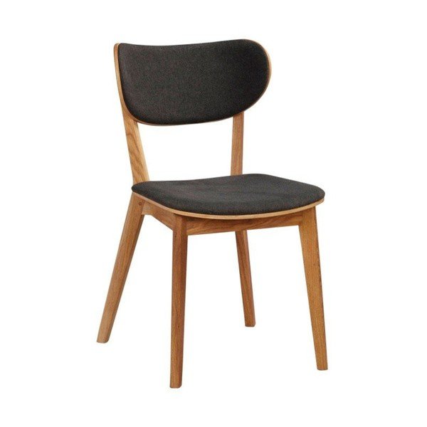 Sedia da pranzo in rovere marrone con seduta grigio scuro Cato - Rowico
