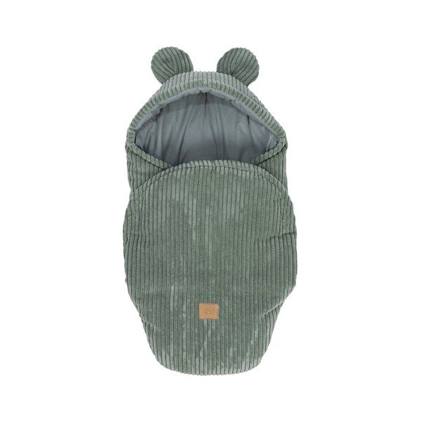 Copertina per neonati verde in velluto a coste 45x80 cm – Meowbaby