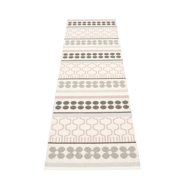 Passatoia da interno/esterno rosa chiaro/grigia 70x270 cm Asta Pale Rose – Pappelina-image-1