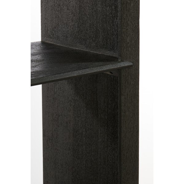 Libreria in legno massiccio nero 95x190 cm Sondrio - Light & Living-image-4