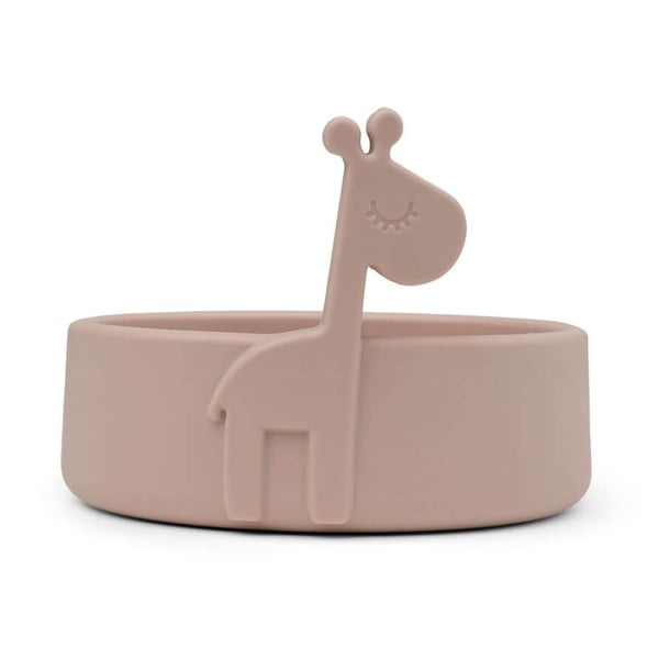 Ciotola per bambini in silicone rosa ø 11,5 cm Raffi - Done by Deer