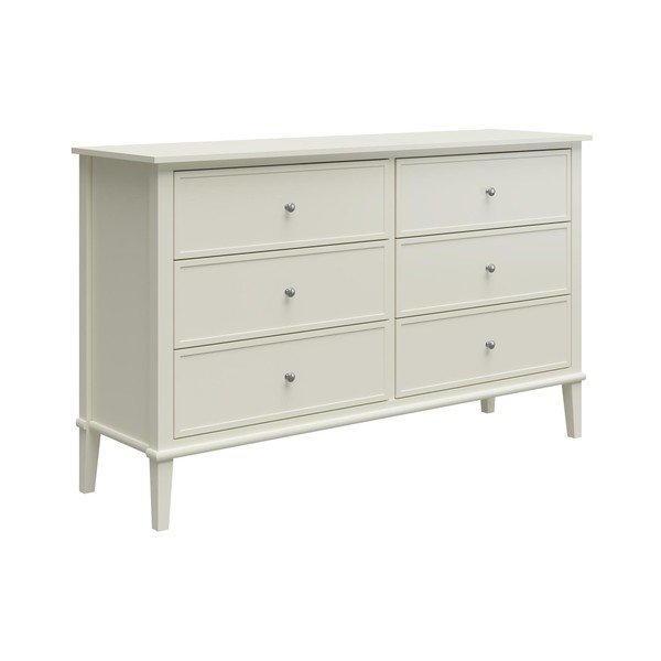 Cassettiera bassa bianca 138x84 cm Franklin - Støraa-image-3