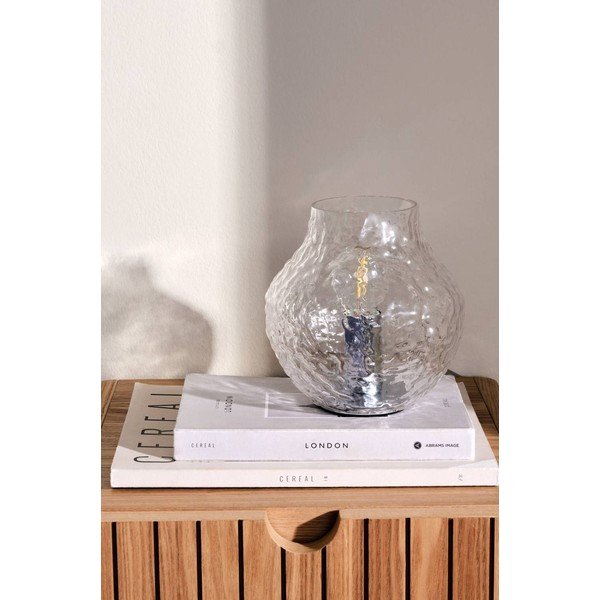 Lampada da tavolo in vetro (altezza totale 15 cm) Breen – Jotex-image-2