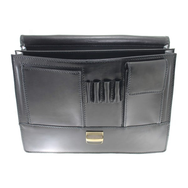 Borsa messenger in pelle nera - Chicca Borse-image-1