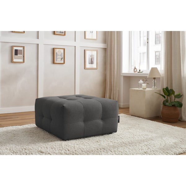 Pouf grigio scuro Kleber - Bobochic Paris-image-1
