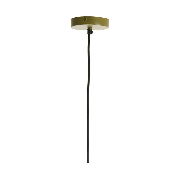 Lampadario verde con paralume in tessuto Milatos – Light & Living-image-3