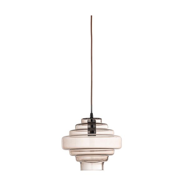 Lampadario marrone con paralume in vetro ø 27 cm Ilua – Bloomingville