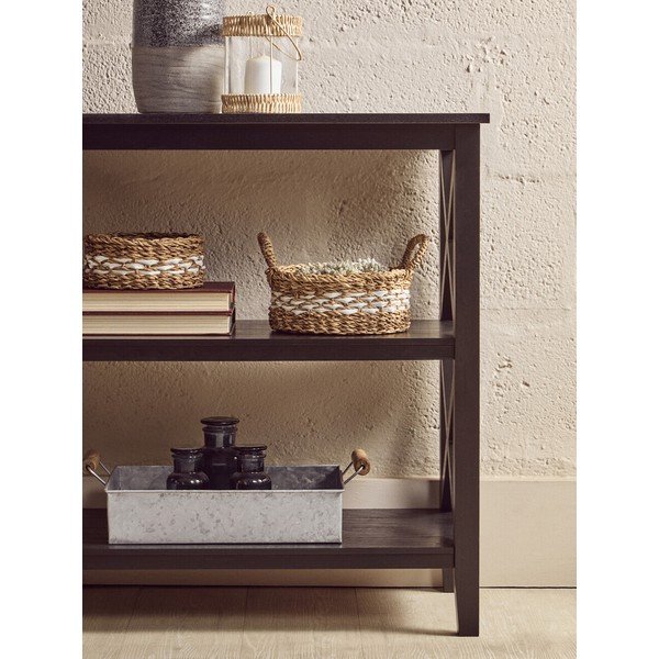 Scaffale nero in pino massiccio 40x81x81 cm Heritage – Premier Housewares-image-3