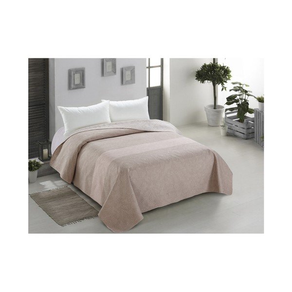 Copriletto bifacciale in microfibra beige Decor, 170 x 270 cm - DecoKing