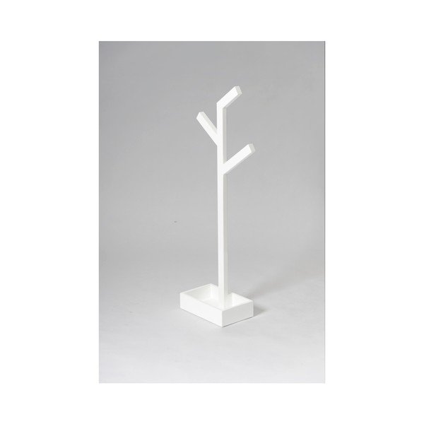 Bílý dřevěný stojan na osušky Wireworks Branch-image-3