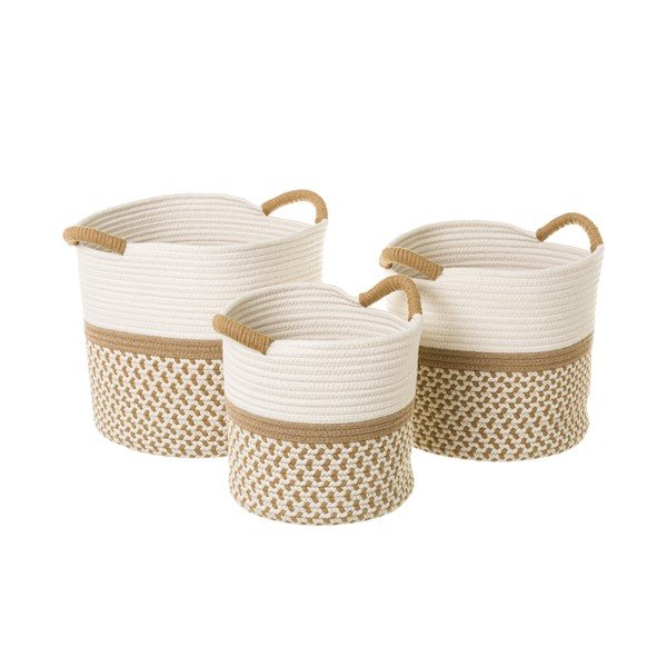 Cestini in stoffa in set da 3 - Casa Selección