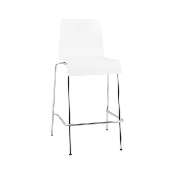 Sedia da bar bianca Cobe, altezza seduta 65 cm - Kokoon