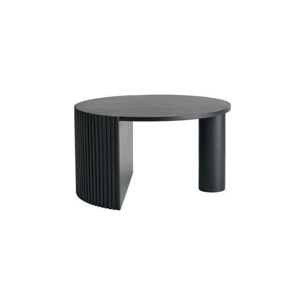 Tavolino da salotto rotondo nero con piano in legno di mango ø 80 cm Bisselina – Ellos Home