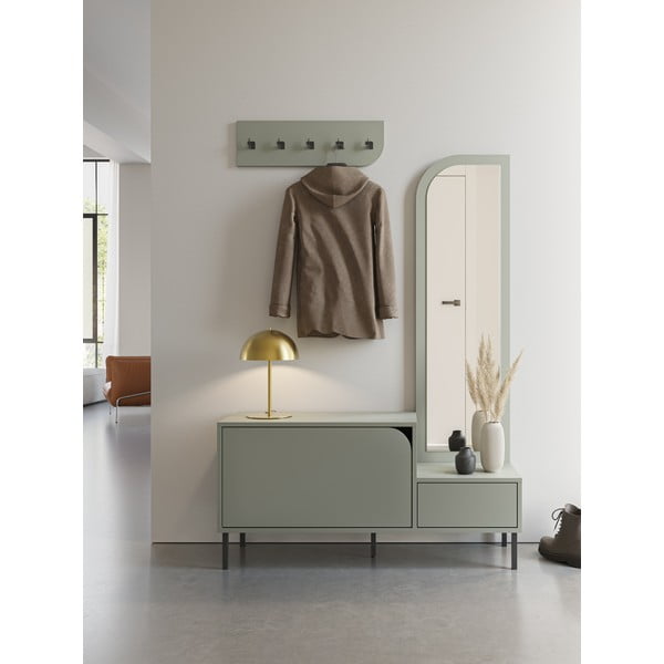 Set mobili da ingresso verde-grigio Bea - Marckeric-image-1