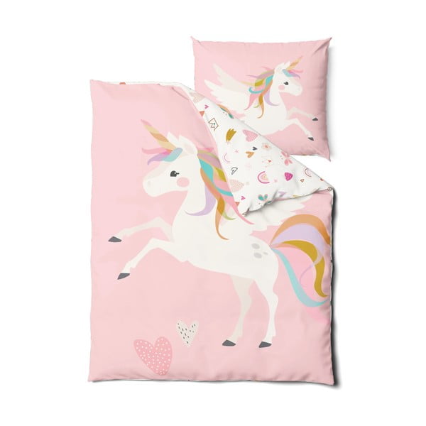 Biancheria da letto per bambini in cotone per letto singolo 140x200 cm Unicorn - Bonami Selection