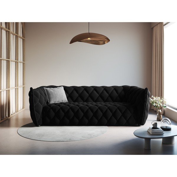 Divano in velluto nero 228 cm Flandrin - Interieurs 86-image-1