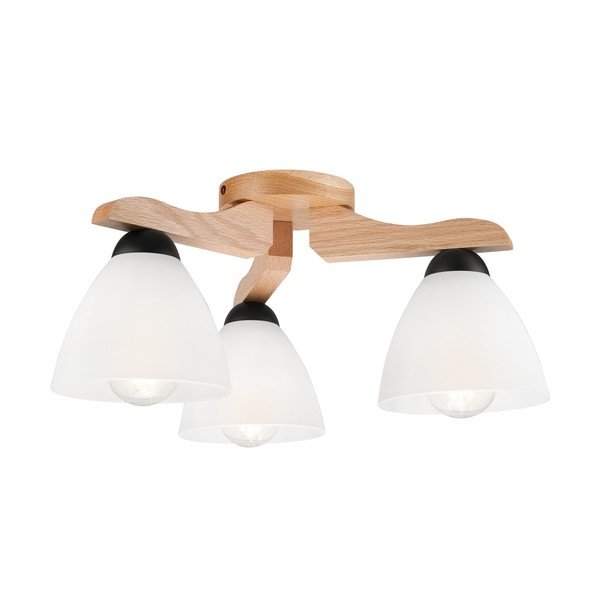 Lampada da soffitto bianca con paralume in vetro ø 16 cm Andreas - LAMKUR