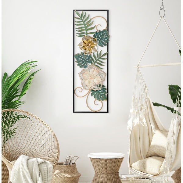 Decorazione da appendere in metallo con motivo floreale Mauro Ferretti -A-, 31 x 90 cm Campur - Mauro Ferretti-image-1