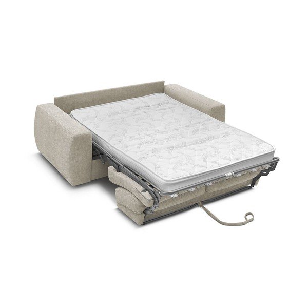 Divano beige per il riposo quotidiano/allungabile con rivestimento in ciniglia 220 cm Hugo – Bobochic Paris-image-4