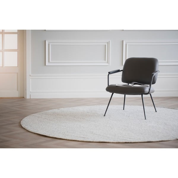 Tappeto rotondo in lana grigio chiaro ø 250 cm Auckland - Rowico-image-3