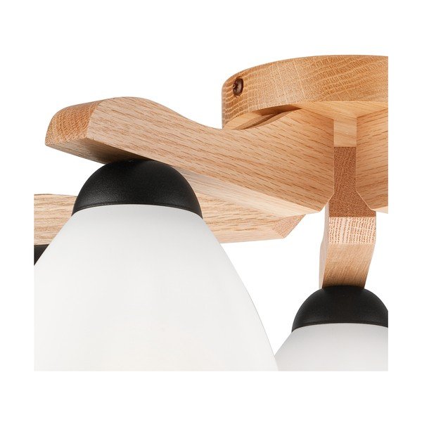 Lampada da soffitto bianca con paralume in vetro ø 16 cm Andreas - LAMKUR-image-4