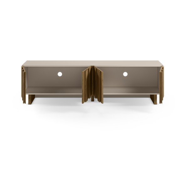 Mobile TV color crema/di colore naturale in pino massiccio 180x50x43 cm Marlo – Marckeric-image-3