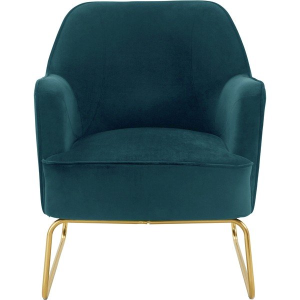 Poltrona in velluto verde e blu Joshua - Støraa-image-1