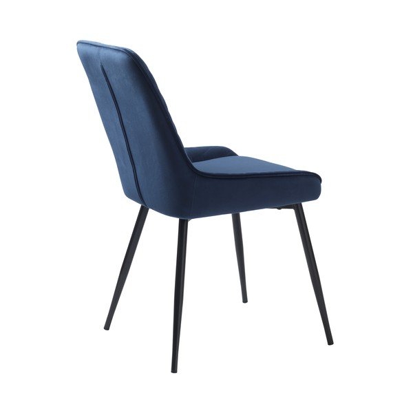 Sedia da pranzo in velluto blu Milton - Unique Furniture-image-3