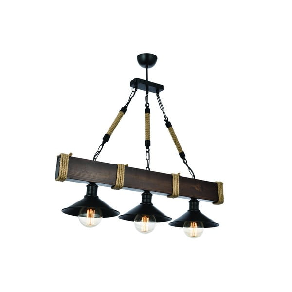 Lampadario marrone scuro con paralume in metallo Kütük Ceviz – Opviq lights-image-2