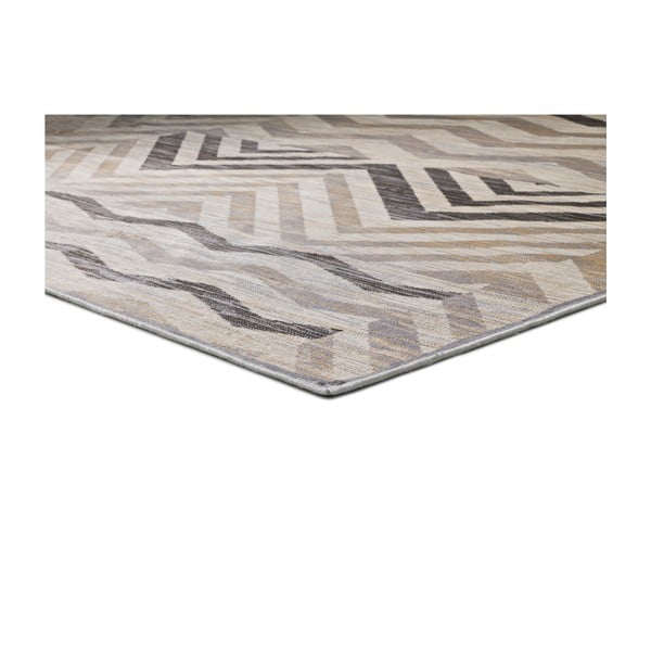 Tappeto in viscosa grigio , 70 x 110 cm Belga Zig Zag - Universal-image-1