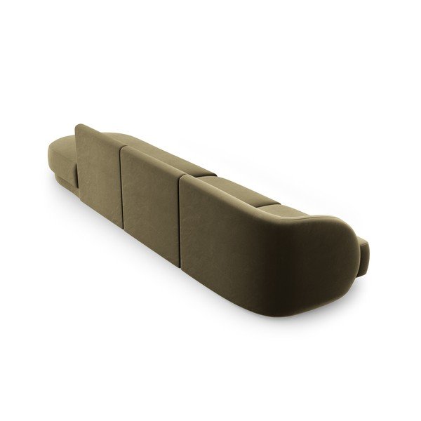 Divano in velluto verde 328 cm Miley - Micadoni Home-image-4