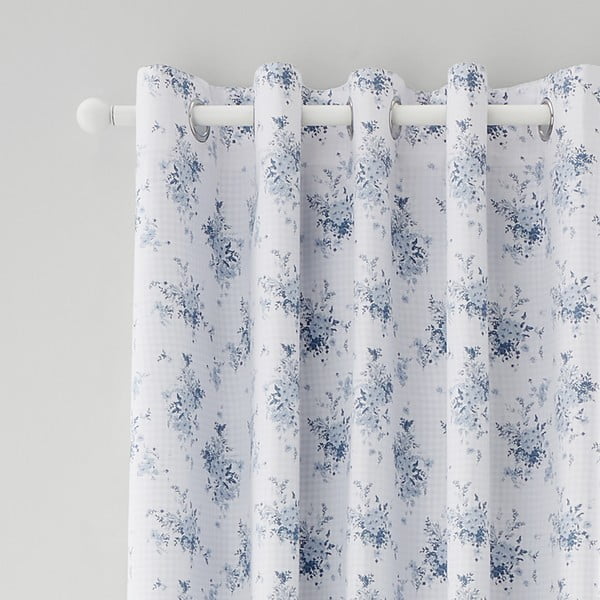 Tende in set bianche/blu 2 pz 168x229 cm Lucie Floral Frill – Catherine Lansfield