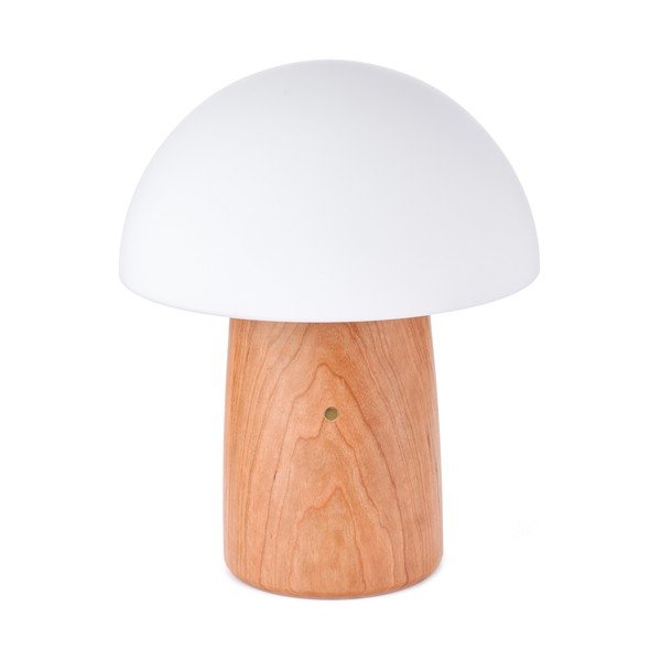 Lampada da tavolo dimmerabile in colore naturale con paralume in vetro (altezza 32 cm) Alice - Gingko