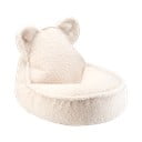 Pouf a sacco per bambini color crema con rivestimento in bouclé Bear – Wigiwama