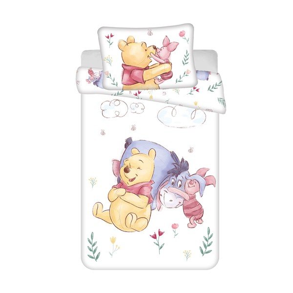 Set copripiumino e federa da bambini in cotone per culla 100x135 cm Winnie the Pooh "Pooh Hugs" – Jerry Fabrics